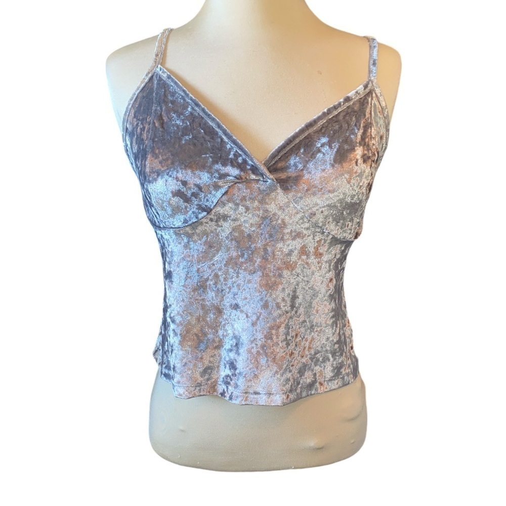 Kaari Blue Intimates crop tank adjustable straps sweetheart neckline Sz Small